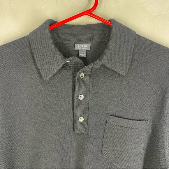 J. Crew Navy Harbor Cotton Polo Sweater M Black - Picture 2 of 6